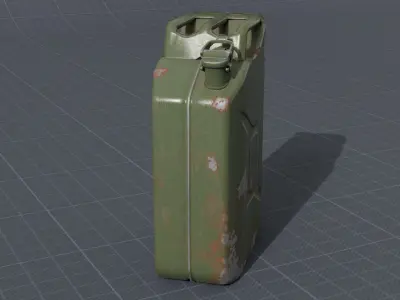 Old rusty Jerry Can 3D Low-poly 3D model