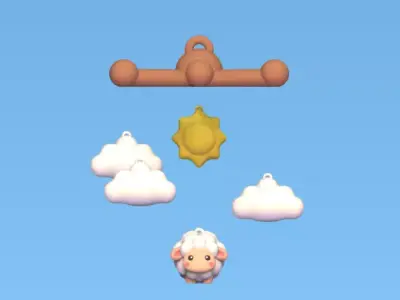 Sheep Crib Mobile 3D print model