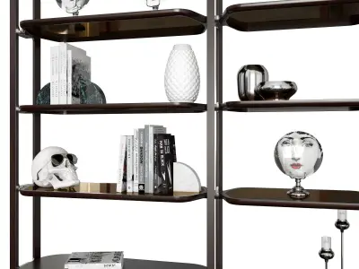 Eden-Rock Bookcase with 3 Elements Design Sacha Lakic 3D model