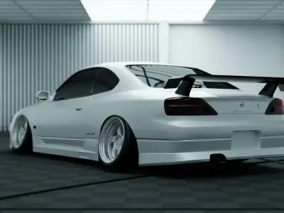 Highpoly Nissan Silvia JDM Edition 3D model 3D model