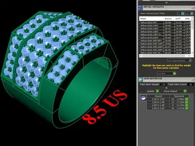 Luxury Men Rings Designs 5MR086 3D print model