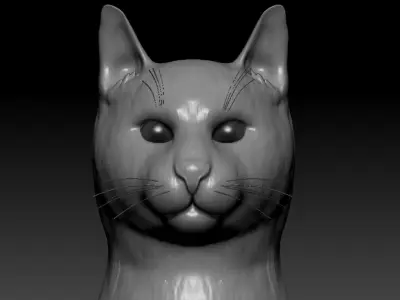 Cat head 3D model