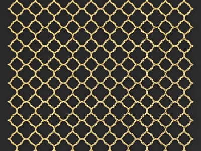 Collection of golden lattice 3D model