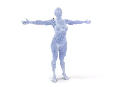 Patterned Swimwear Female model pack Low-poly 3D model