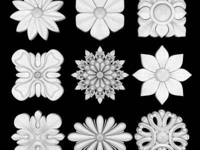 Ornament Element Pack 07 3D model