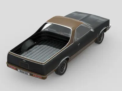 Chevrolet El Camino 1982 Low-poly 3D model