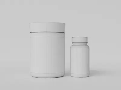 Capsule Bottle Vitamin 3D model