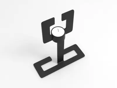 Asian Candleholder Low-poly 3D model