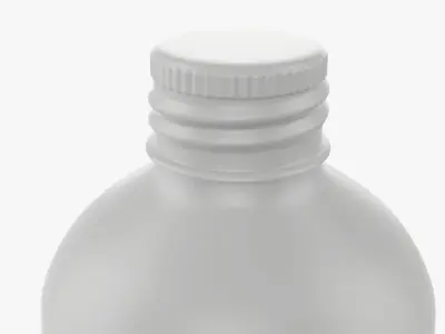 Bottle with cap metal small 3D model