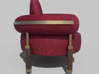 Modern Armchair Low-poly 3D model