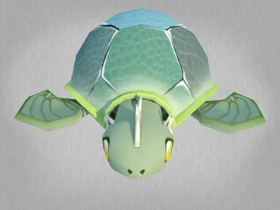 Turtle-Low Poly Character MAX 2011 Low-poly 3D model