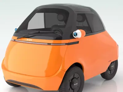Microlino electric scooter car Orange 3D model