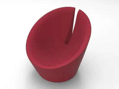Right Armchair Low-poly 3D model