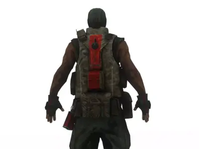 Modern US Soldier Realistic Military 3D Model Low-poly 3D model