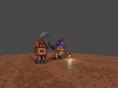 tavern potion shop 3D houses 3D model