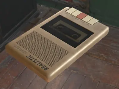 Tape recorder Low-poly 3D model