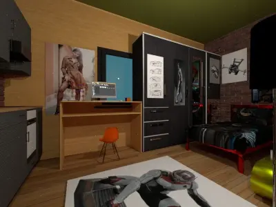 Apartment interior side Free 3D model