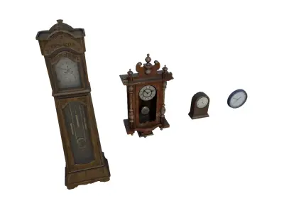 Clocks Pack Low-poly 3D model