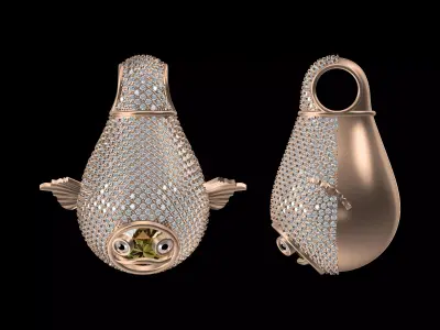 Luxury Fish Pendant 3D Model by VOGELY 3D print model