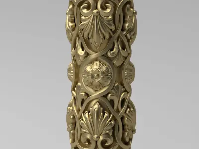 Carved Column 3D model shop