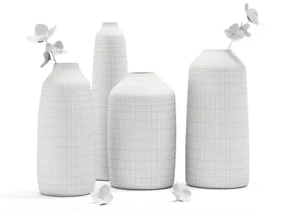 decorative vase set  3D model