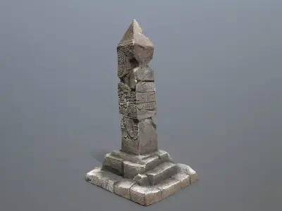 pillar Low-poly 3D model buy