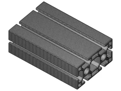 Industrial Aluminium Profile 3D print model