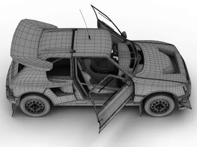 Peugeot 205 T16 Rally Car 3D model