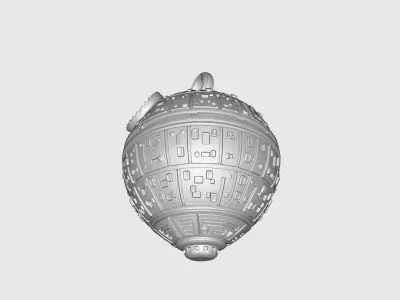 Christmas Sci Fi Ornament  Death-Star Holiday Decoration  3D print model