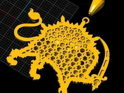 PAHLAVI dynasty PENDANT 3D print model