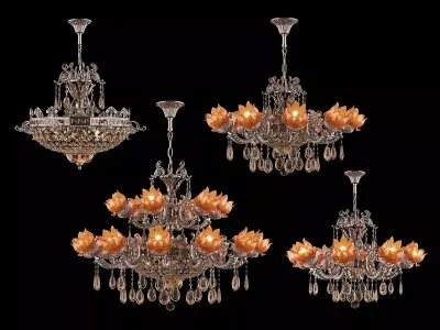 89320 Osgona Collection of Murano Glass Lamps 3D Model Pack
