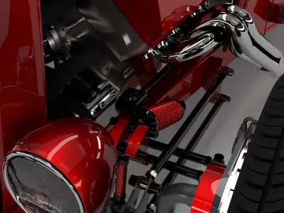 32 Classic Hot Rod Pickup 3D print model