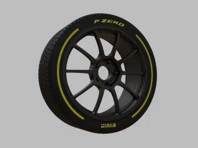 Miniature Enkei Triumph Rim and Tire - 3D Print - No Textures 3D print model