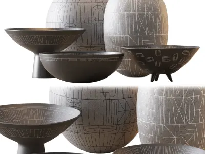 Scribe Series bowls 3D model