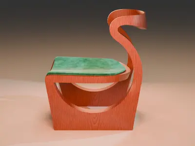 Woodys High Quality Chairs Colletion PBR 005 3D model