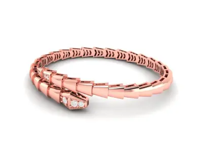 BVLGARI snake diamonds Bracelet 3D print model 3D print model