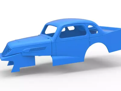 Shell of Vintage Dirt Modified stock car Scale 1 to 25 3D print model