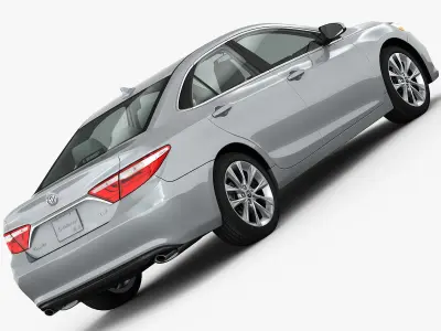 Toyota Camry XLE 2015 detailed interior 3D model