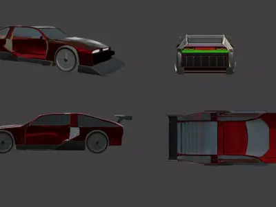 Hyra Fenix - Sport Car - inspired by hyundai n vision 74 3D model