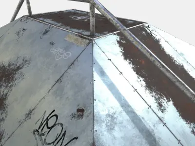 Rail Ractangle Skate Ramp PBR LOW POLY Low-poly 3D model