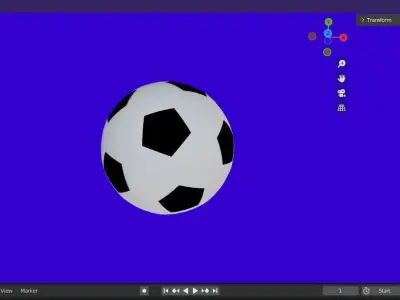 Soccer Ball 3D model Low-poly 3D model