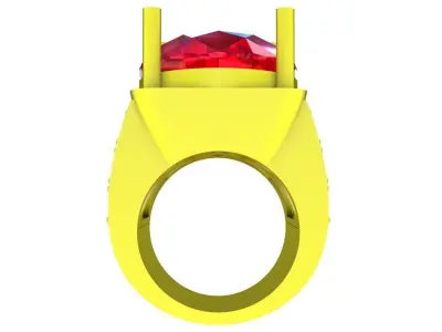 A7865 Diamond Fashion Men Ring 3D print model