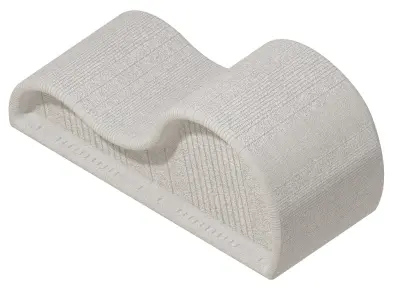 Premium Curved Chaise Lounge 3D print model