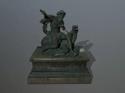 Neptune Statue Low-poly 3D model shop