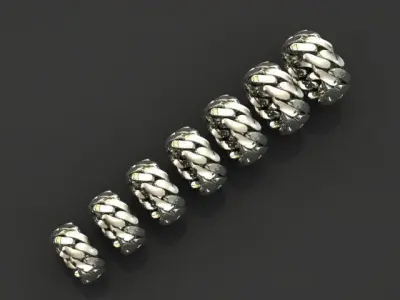 7 SIZE CUBAN RINGS PACK