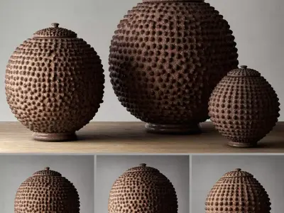 AFRICAN LOBI POT COLLECTION 3D model