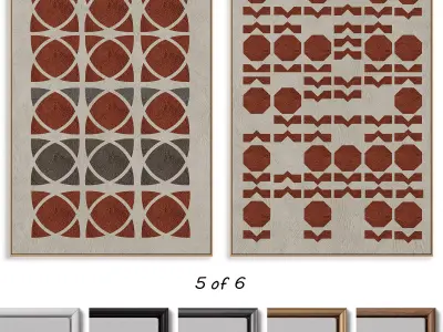 Abstract Painting Frame set 3D model get