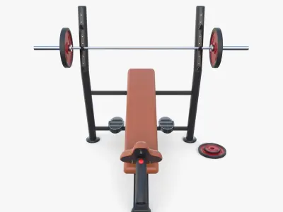 Olympic inclined bench 3D model