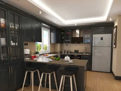 Luxury kitchen 3D model