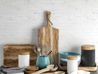 Kitchen decoration set 1 3D model